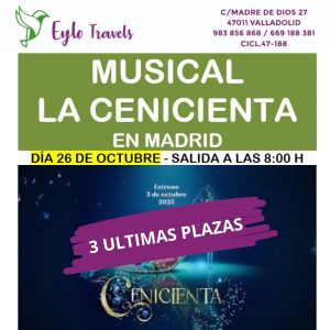Ultimas plazas la cenicienta desde Valladolid