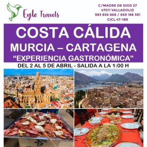 Oferta Viaje Semana Santa 2026 Costa Cálida Murcia Mariscada a Lo Bestia
