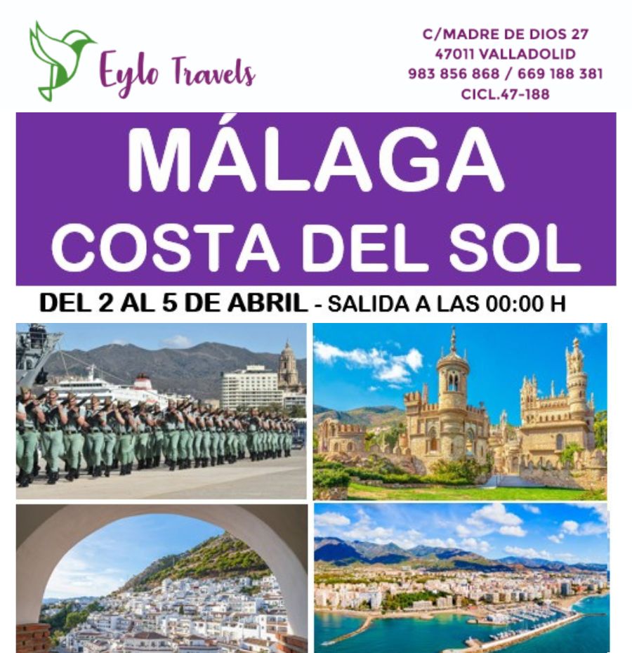 Escapada Semana Santa a Málaga y costa del sol del 2 al 4 de abril
