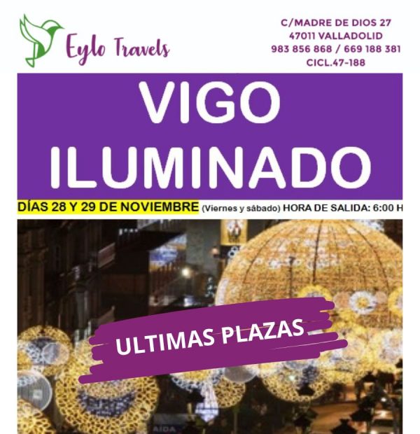 Vigo iluminado desde Valladolid