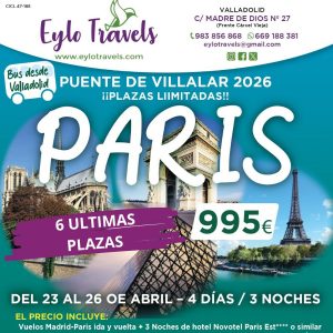 Paris desde Valladolid en el puente de Villalar.