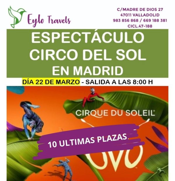 Circo del Sol: OVO en Madrid desde Valladolid