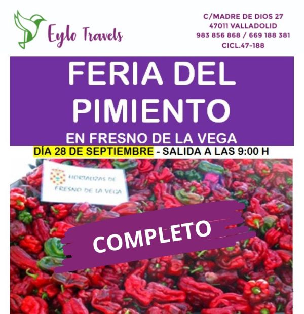 Feria del Pimiento desde Valladolid completo