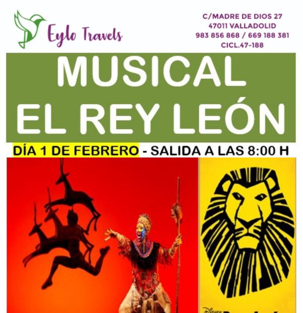 Viaje al Musical El Rey León en Madrid desde Valladolid