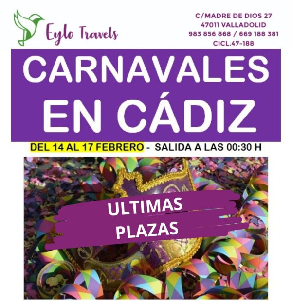 Carnaval de Cádiz 2026 - Salida desde Valladolid - Eylo Travels