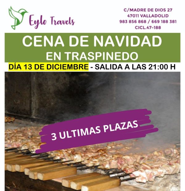 Ultimas plazas cena de navidad eylo travels