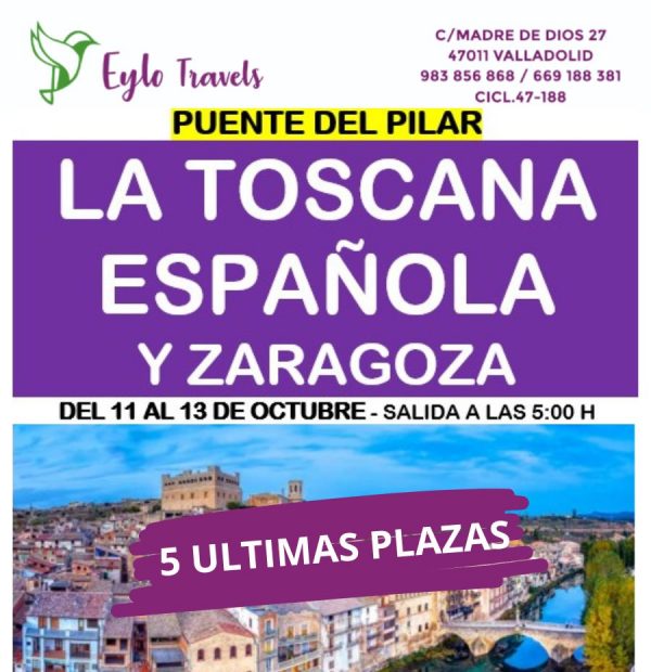 Ultimas plazas, toscana española desde Valladolid