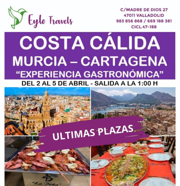 Oferta Viaje Semana Santa 2026 Costa Cálida Murcia Mariscada a Lo Bestia