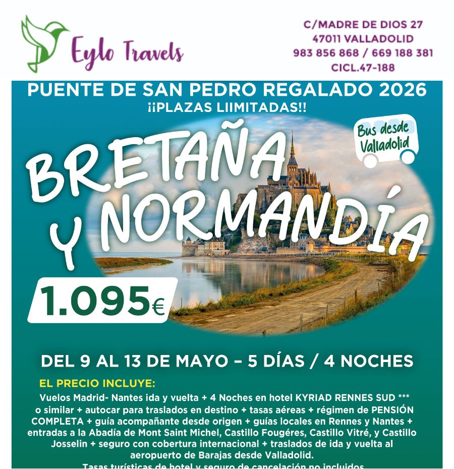 Viaje a Bretaña y Normandía 5 Días