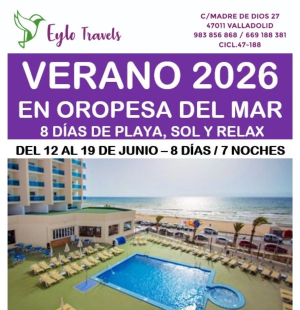 Vacaciones Verano 2026 en Oropesa del Mar - Junio 2026