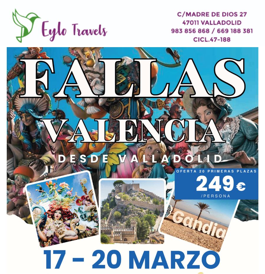Fallas de Valencia 2026: Escapada Completa de 4 Días desde Valladolid