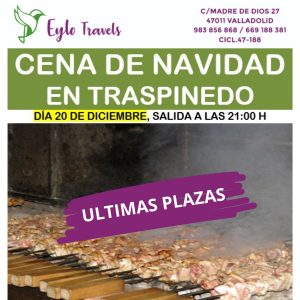 Cena navidad Traspinero 20 de diciembre ultimas plazas
