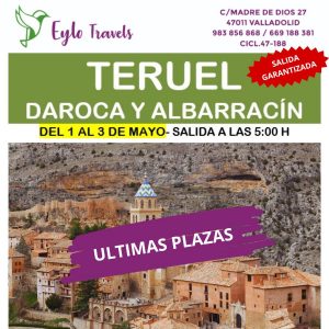 Muralla de Albarracín y Teruel de noche, Grupo con guía en Daroca