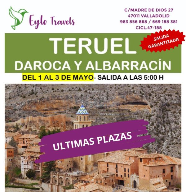 Muralla de Albarracín y Teruel de noche, Grupo con guía en Daroca