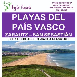 Playas del país vasco desde Valladolid agosto