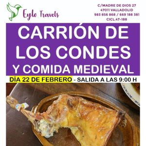 Lechazo asado en plato de barro, comida medieval carrion de los condes