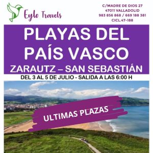 Playas del país vasco desde Valladolid Julio