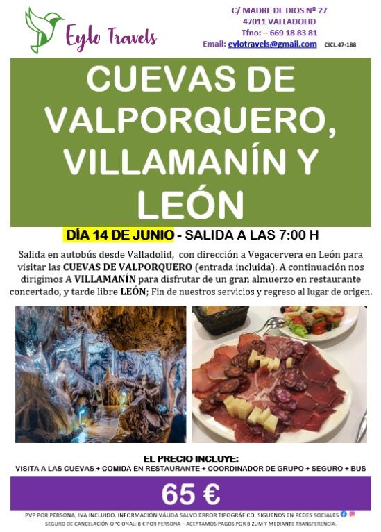 Interior de las Cuevas de Valporquero y embutido típico de León Eylo Travels