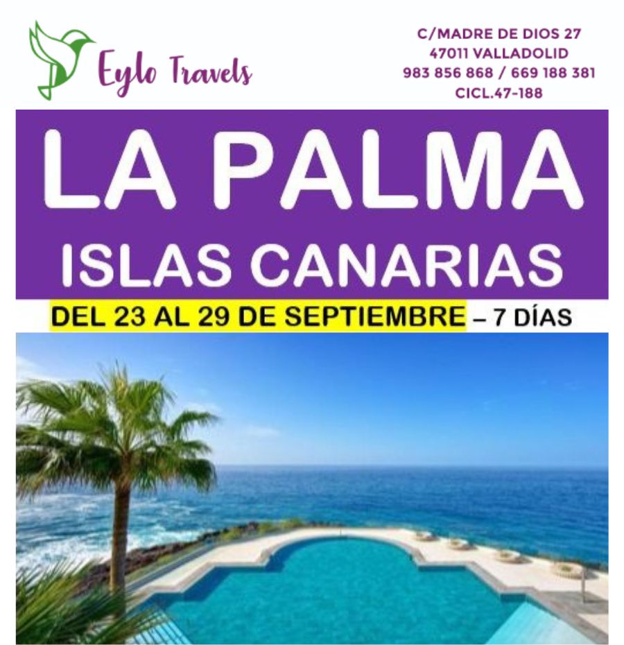 La Palma islas Canarias desde Valladolid con Eylo Travels