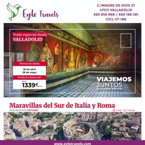 Viaje a las Maravillas del sur de Italia desde Valladolid