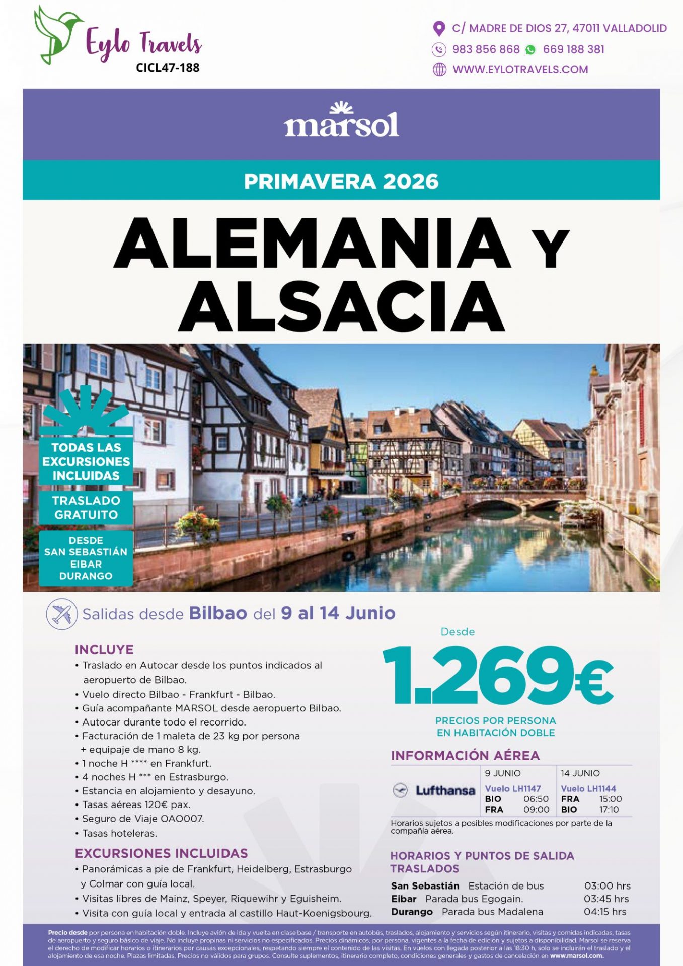 Viaje a Alemania y Alsacia desde Bilbao | Junio 2026