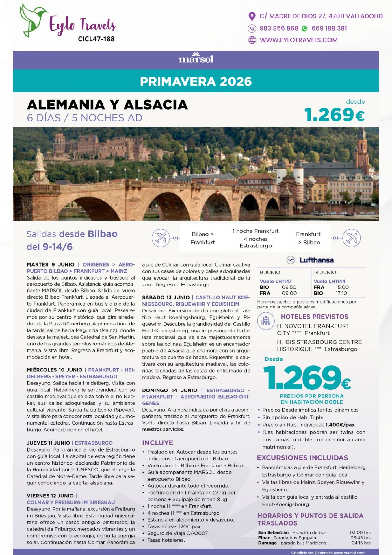 Viaje a Alemania y Alsacia desde Bilbao | Junio 2026