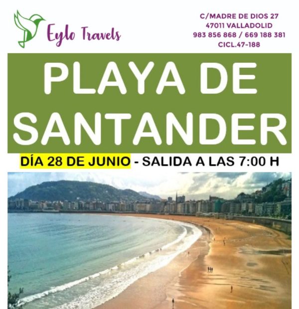 Excursión organizada a la playa de Santander desde Valladolid con Eylo Travels.