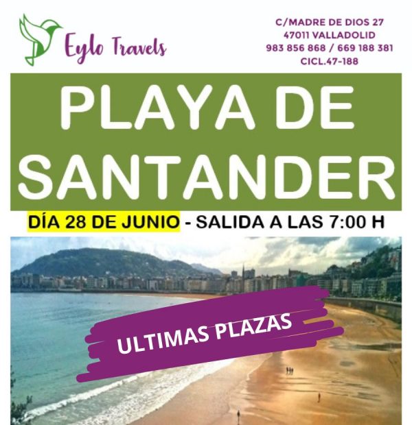 Excursión organizada a la playa de Santander desde Valladolid con Eylo Travels.