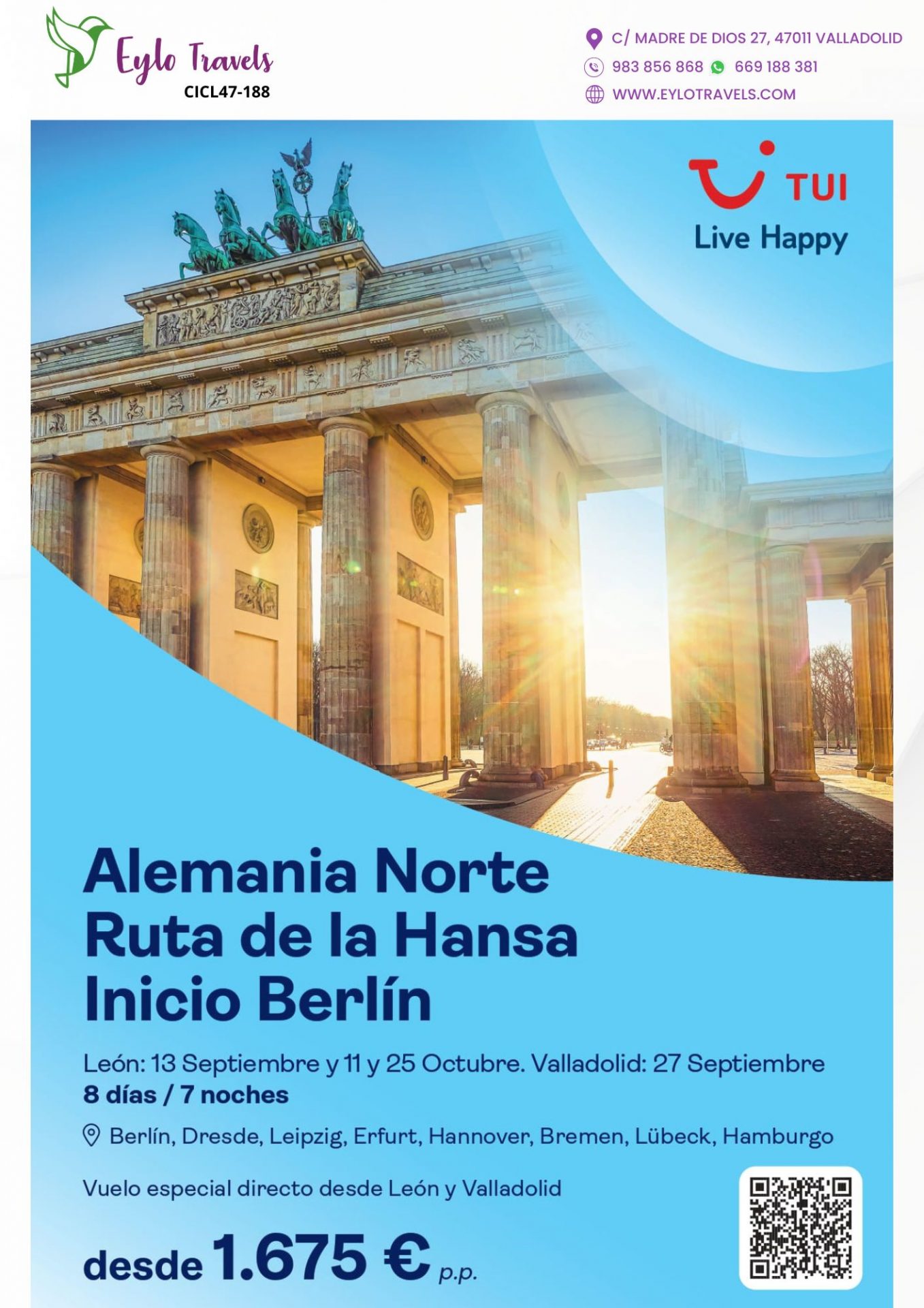 Puerta de Brandeburgo Berlin viaje organizado
