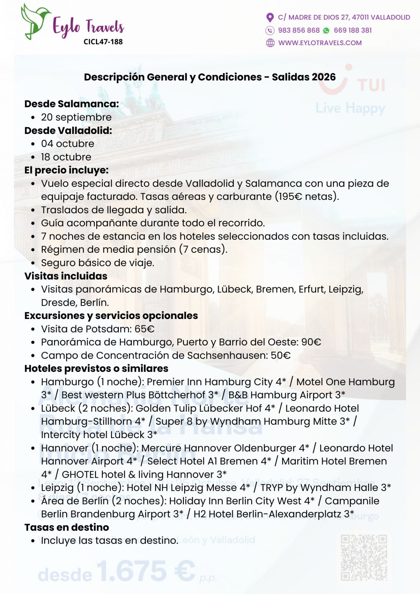 Viaje Ruta de la Hansa Alemania
