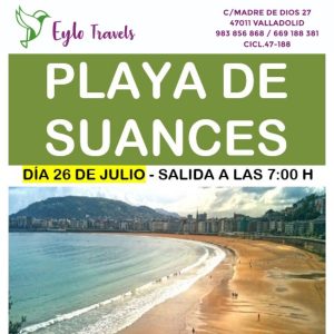 Excursión organizada a la playa de Suances Cantabria desde Valladolid Eylo Travels.