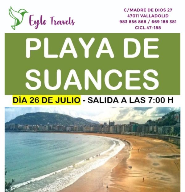 Excursión organizada a la playa de Suances Cantabria desde Valladolid Eylo Travels.