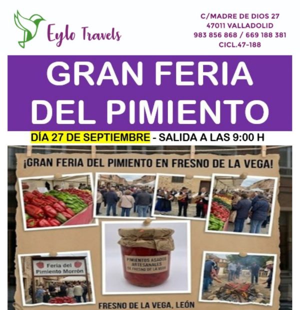 Feria del Pimiento Fresno de la Vega desde Valladolid
