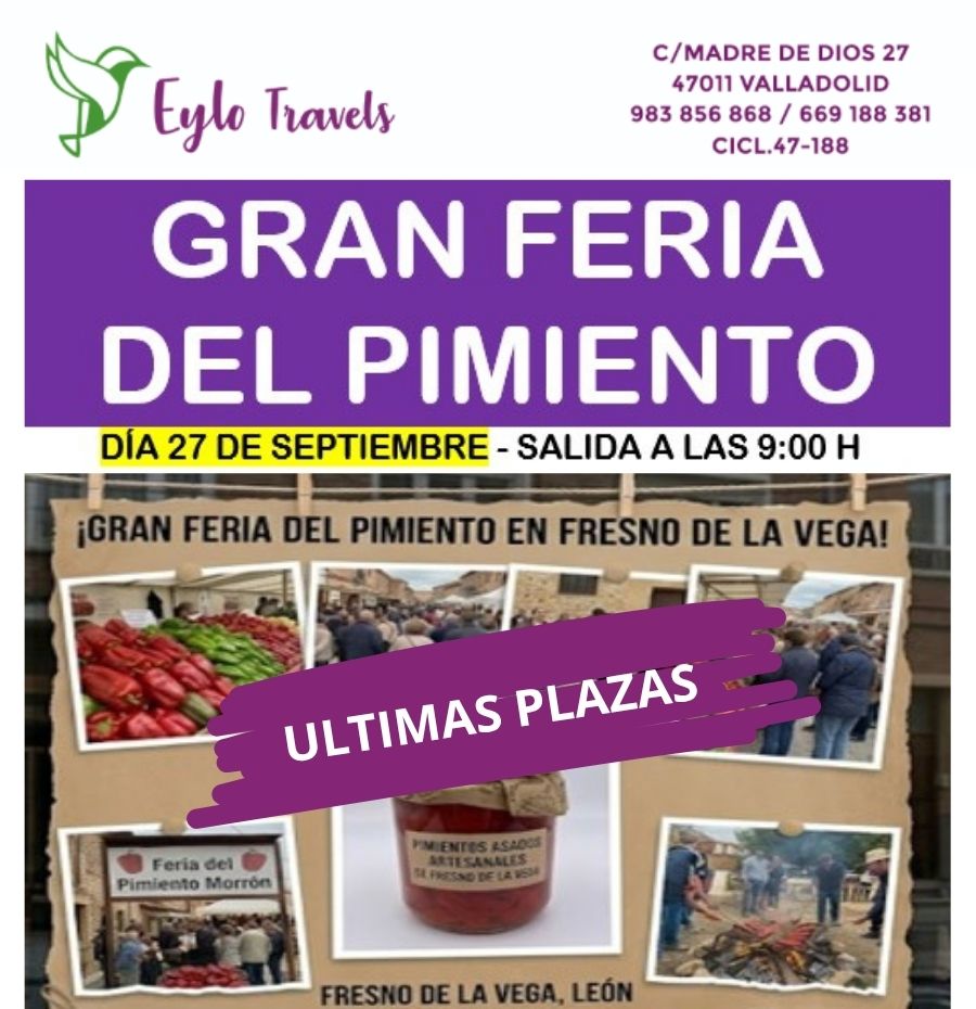 Feria del Pimiento Fresno de la Vega desde Valladolid