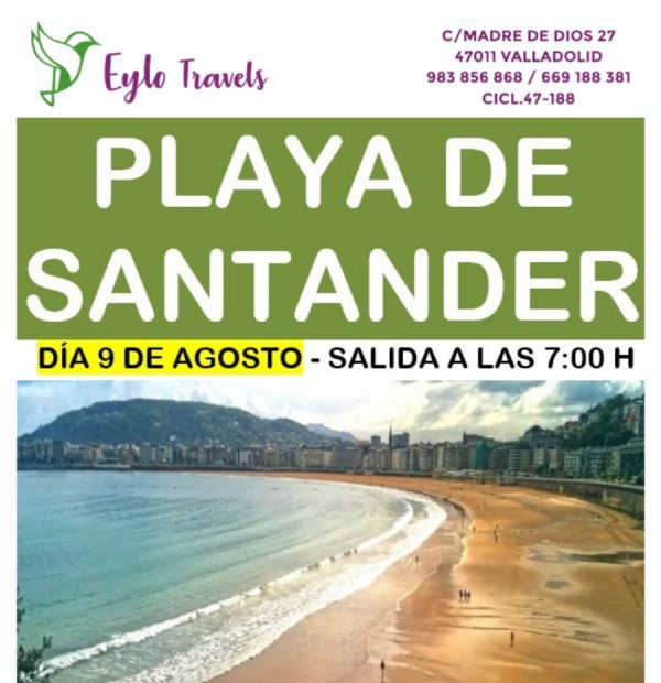 Excursión organizada a la playa de Santander desde Valladolid con Eylo Travels.