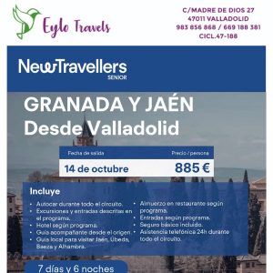 Viaje a Granada y Jaén desde Valladolid | 7 Días - Eylo Travels