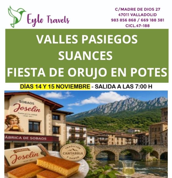 viaje organizado de Eylo Travels a los Valles Pasiegos y Fiesta del Orujo en Potes con salida desde Valladolid.