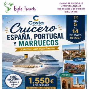 Crucero desde Valladolid a España, Portugal y Marruecos