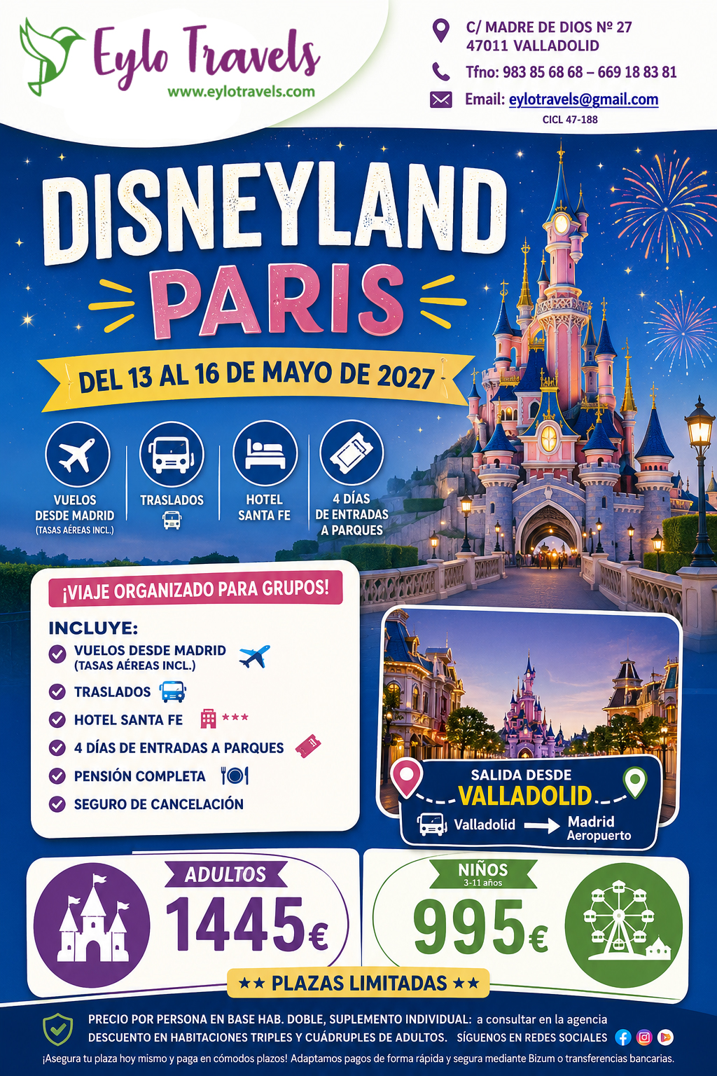 Viaje Organizado a Disneyland Paris desde Valladolid | Mayo 2027 - Imagen 3