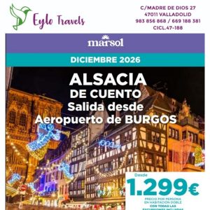 Viaje a Alsacia de Cuento desde Burgos | Diciembre 2026