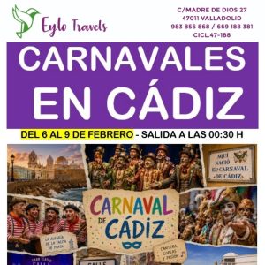Carnavales de Cádiz desde Valladolid | Viaje Organizado 4 Días