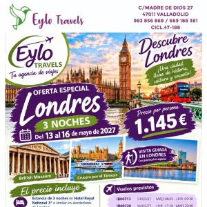 Viaje a Londres 4 Días / 3 Noches (Salida desde Valladolid)