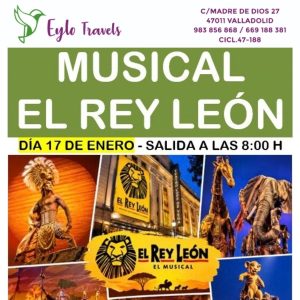 musical El Rey León desde Valladolid el 17 de enero