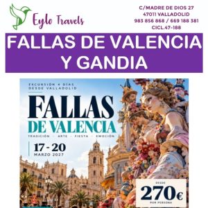 viaje Fallas de Valencia y Gandia 2027 Eylo Travels