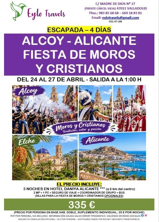 viaje a las Fiestas de Moros y Cristianos de Alcoy con Eylo Travels