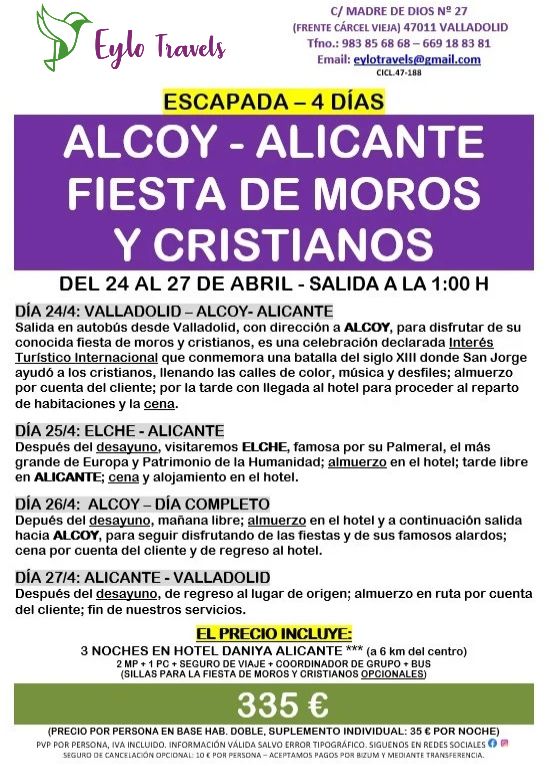 viaje a las Fiestas de Moros y Cristianos de Alcoy con Eylo Travels